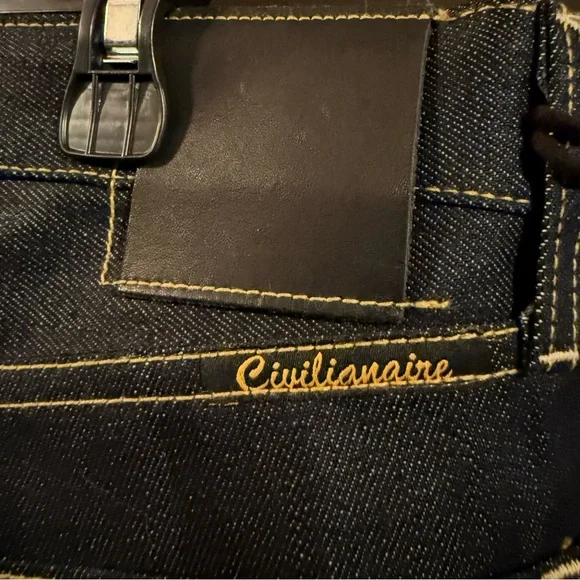 CIVILIANAIRE 11 oz Gold Selvage Denim Slim Jeans - Indigo - Mens SZ 35